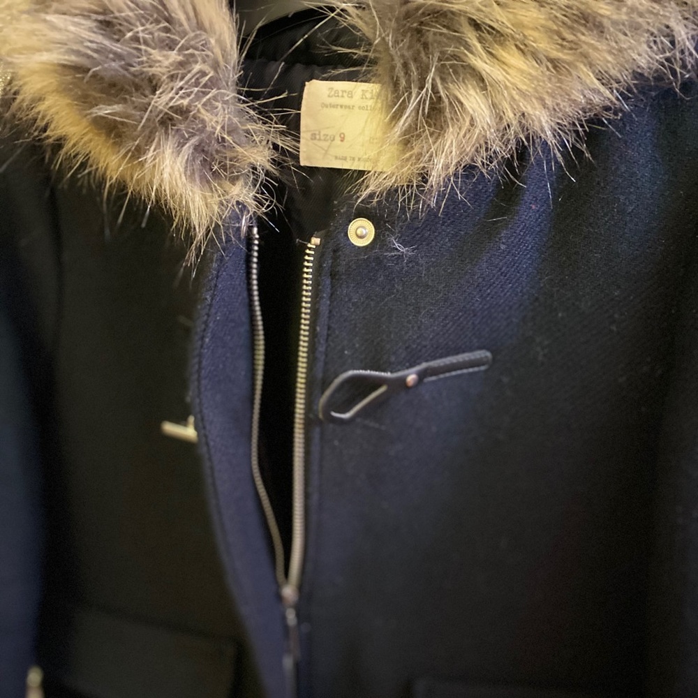 Zara girls hooded fur jacket - Picture 6 of 8